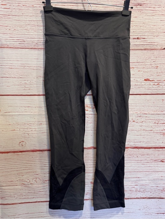 Lululemon Throwback Inspire High-
Rise Crop 21" in Graphite Grey / Black Sz 4 - Picture 4 of 14